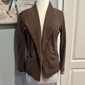 Matty M Sz Small Brown Open-Front Blazer
